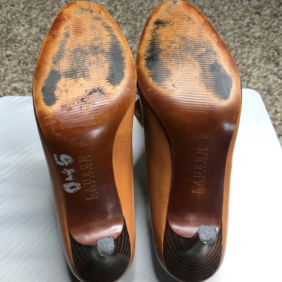 Ralph Lauren Size 7.5 Women’s Chestnut Heels - Picture 8 of 10